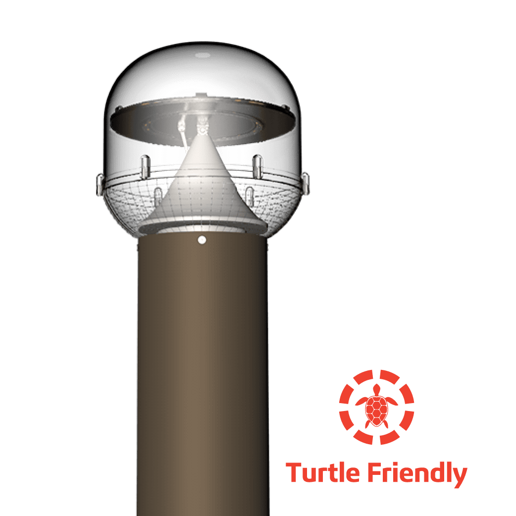 Turtle Friendly Solar LED Bollard Light SUNDIAL